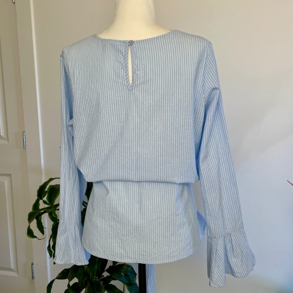 *SOLD* Pleione Romantic Striped Blouse - Blue - M - Picture 5 of 8